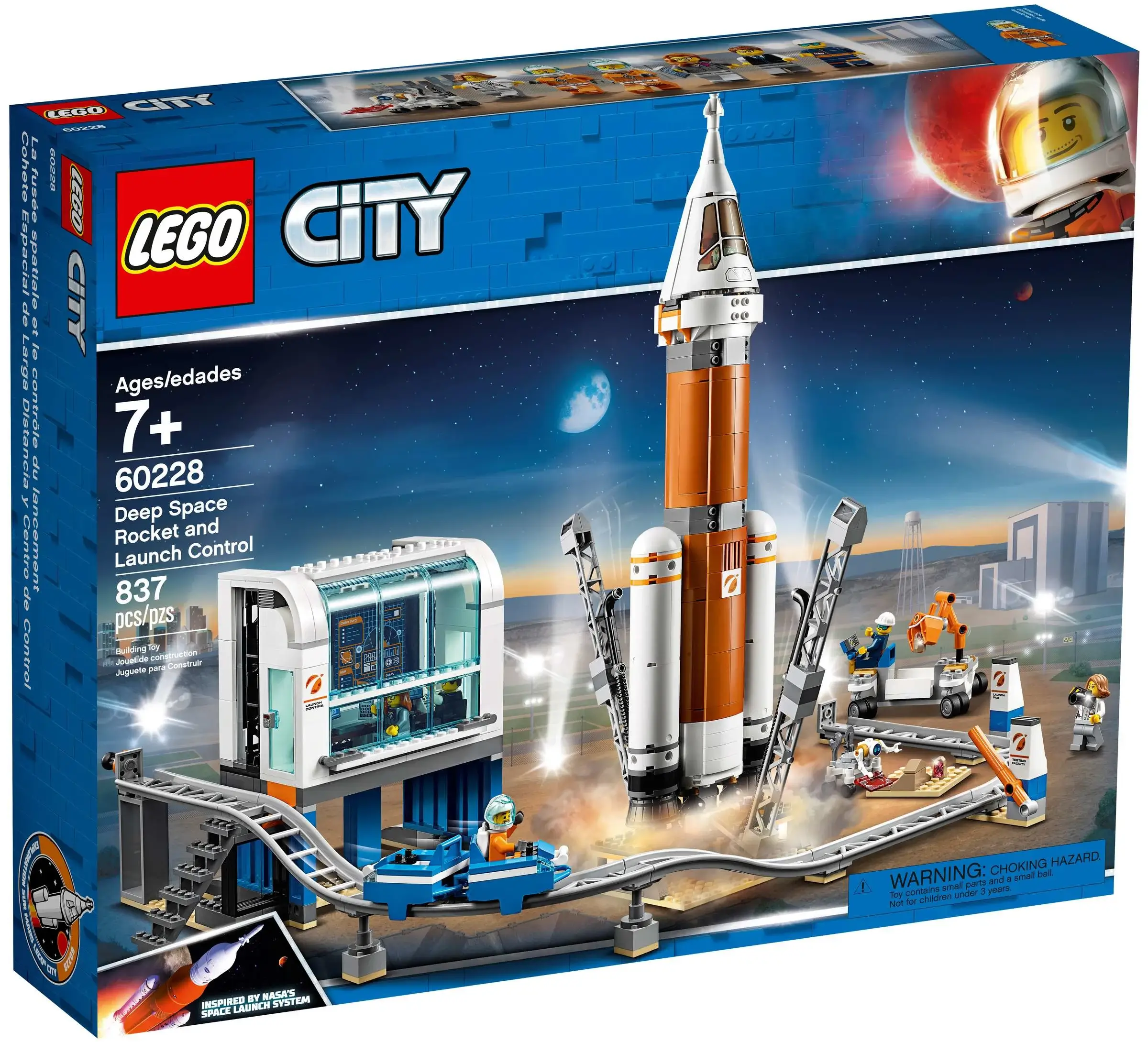 Коробка LEGO City 60228 — Deep Space Rocket and Launch Control вид спереди
