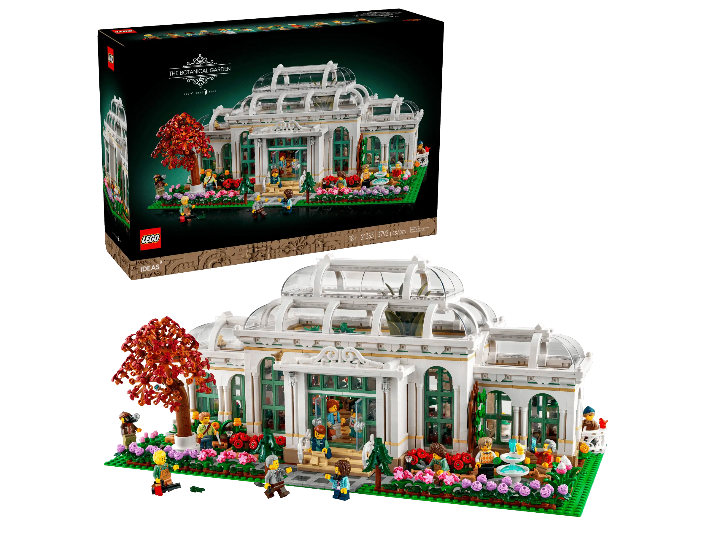 Коробка набора LEGO Ideas 21353 «Ботанический сад»