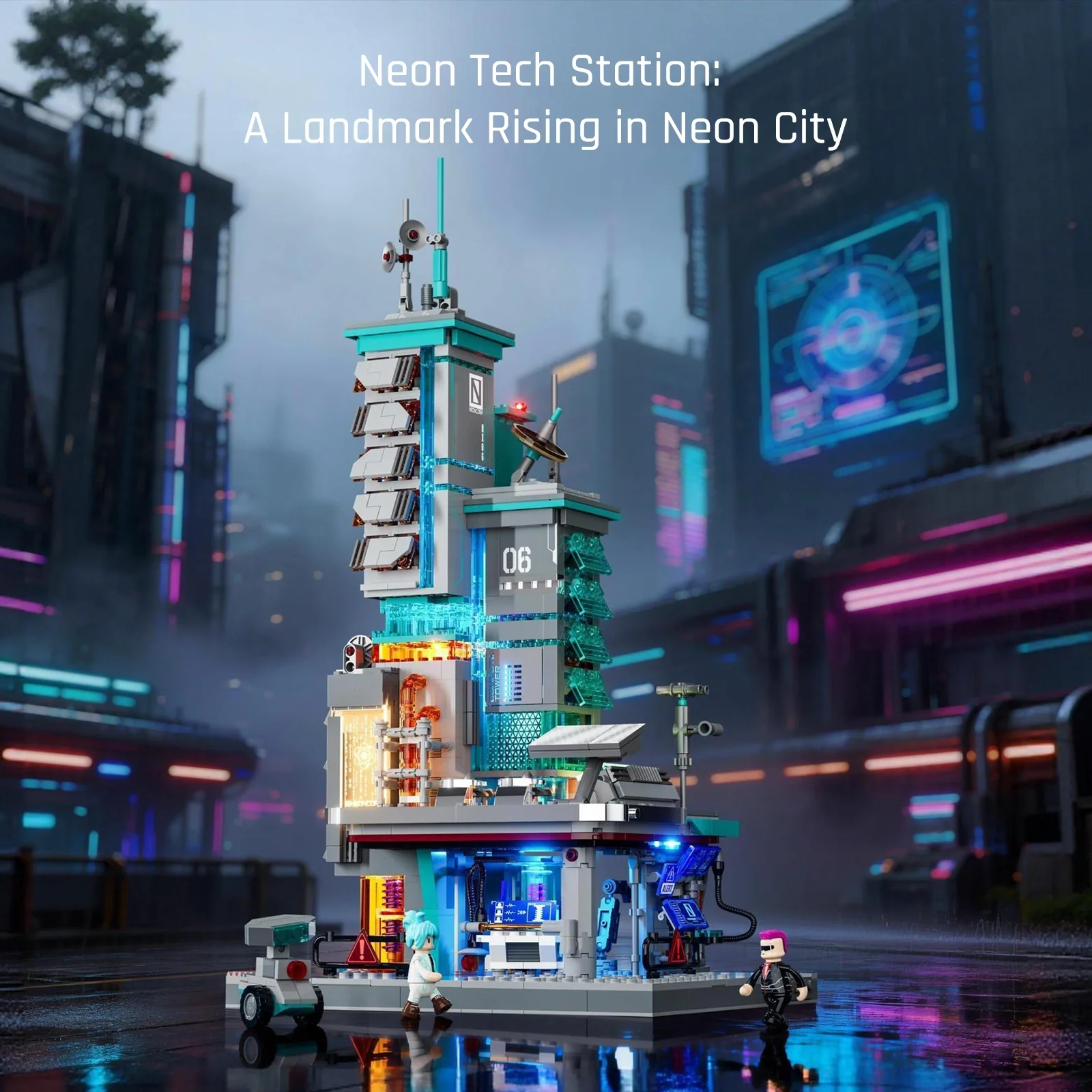 Lumibricks Neon Tech Station 17010 Promo