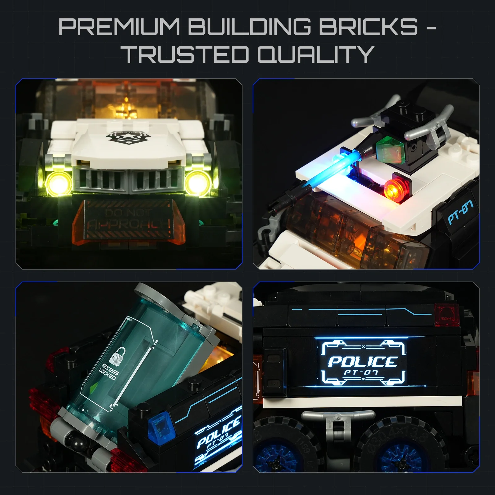 Lumibricks Police Urban Convoy 17008 Lights