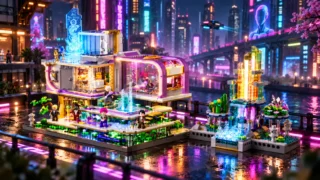 Neon Elite Lounge и Neon Garden — новые наборы от Lumibricks
